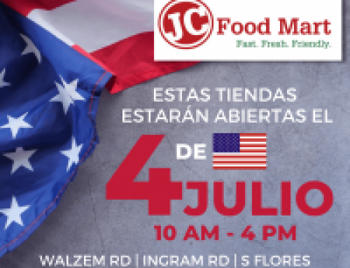 Visite estas ubicaciones de JC Food Mart el 4 de julio